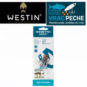 Mitraillette NORDIC TRIO RIG ARGENT BLEU 3 HAMECONS KINETIC