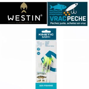 Mitraillette NORDIC TRIO RIG ARGENT JAUNE 3 HAMECONS KINETIC