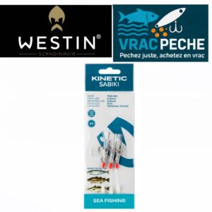 Mitraillette NORDIC TRIO RIG ARGENT ROUGE 3 HAMECONS KINETIC