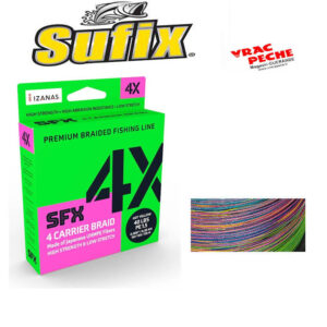 Tresse SFX 4 brins multicolor 300 m sufix