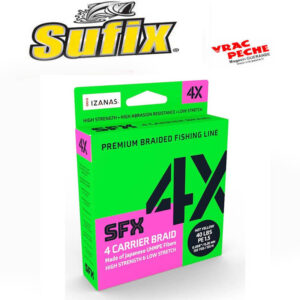 Tresse SFX 4 brins verte 275m sufix