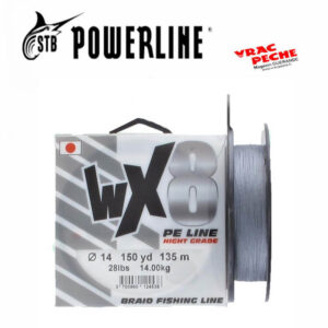 Tresse WX8 grise 135 m powerline
