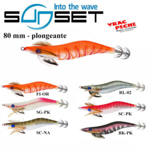 Leurre a seiche sunsquid Bad gambas 80 mm sunset