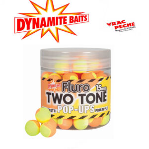 Pop up 15 mm fluro two tone tutti frutti pineaple dynamitbait
