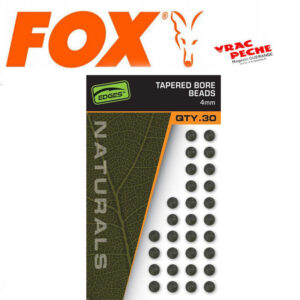 Naturals tapered bore beads 4 mm fox