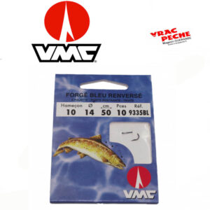 Carnet 10 hameçons forge bleu renverse 9335 bl VMC