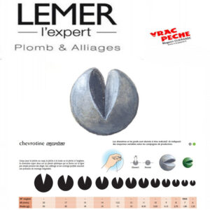 Sachet de plombs chevrotines à pincer lemer