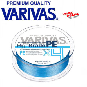 Tresse Varivas Highgrade x4 Pe - Bleue