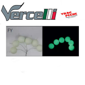 Stopper Perles Rondes Flottantes blanches/Jaunes x6 Vercelli