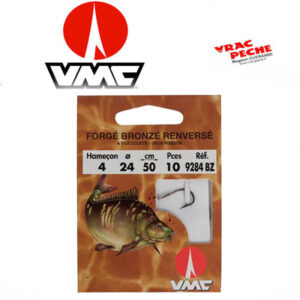 Carnet 10 hameçons forge Bronze renverse 9284 BZ VMC