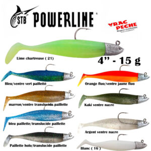 Leurre monte NAT SHAD 4" 15 gr powerline