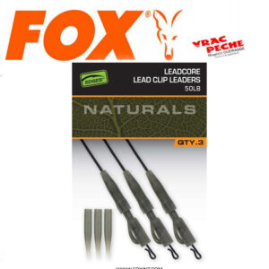 Naturals lead clip leaders 50 lbs fox