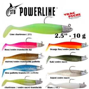 Leurre monte NAT SHAD 2.5" 10gr  powerline